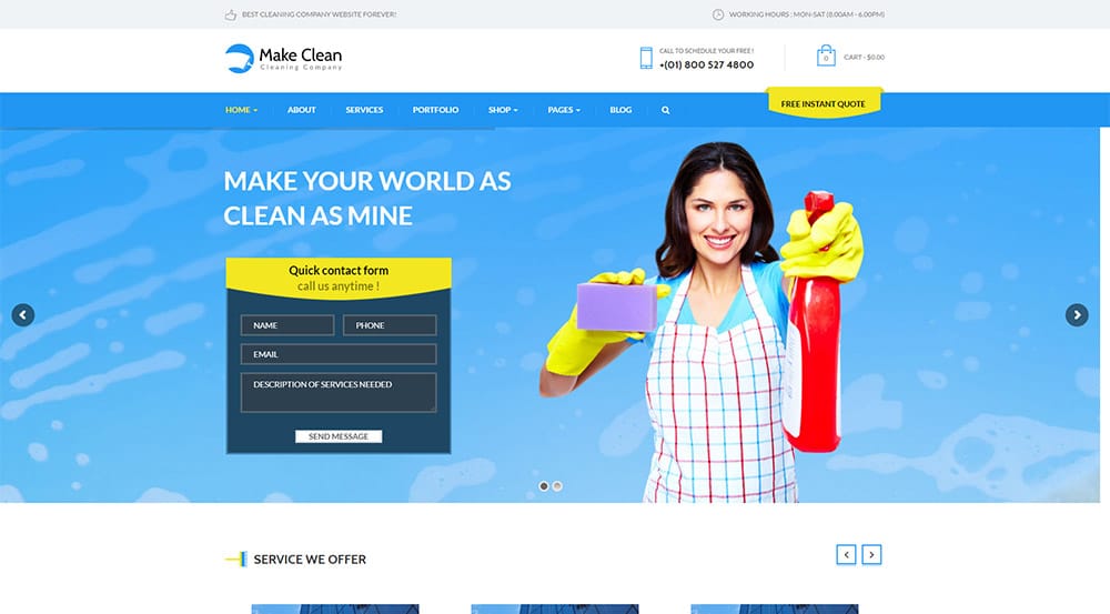 Make Clean - Cleaning Company WordPress Theme