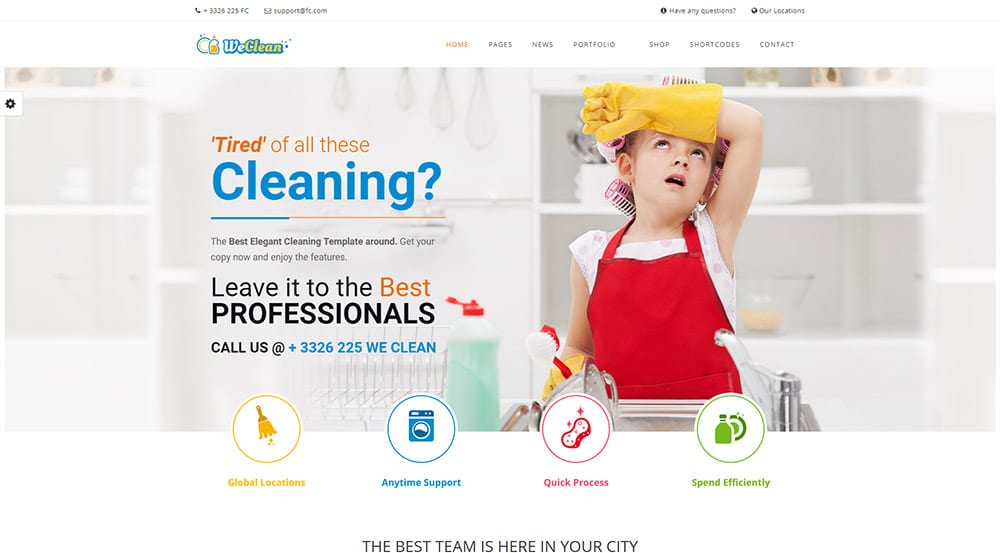 We Clean - Cleaning Business WordPress Theme