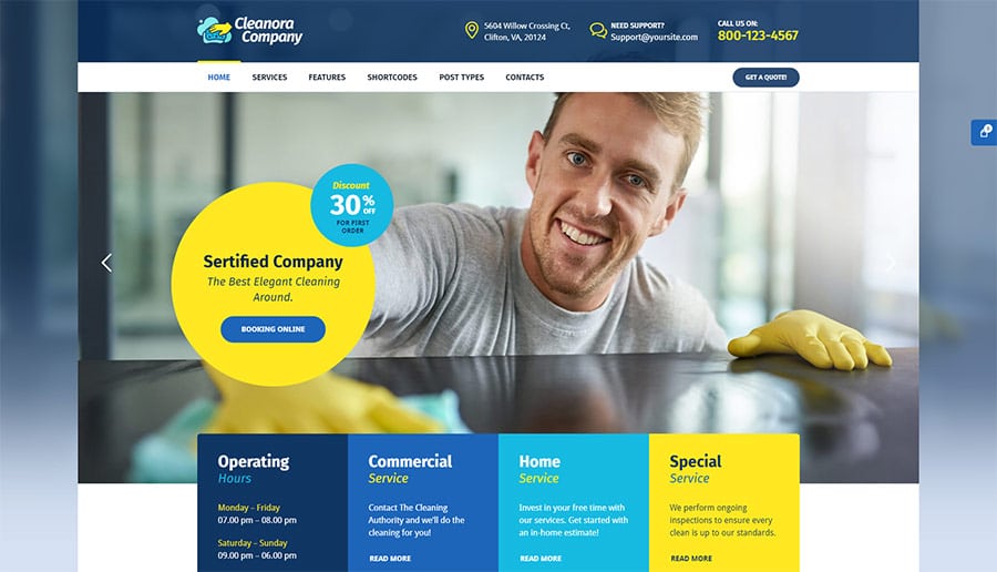 Cleanora - Cleaning Services Theme