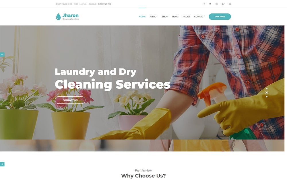 Jharon - Cleaning Service WordPress Theme