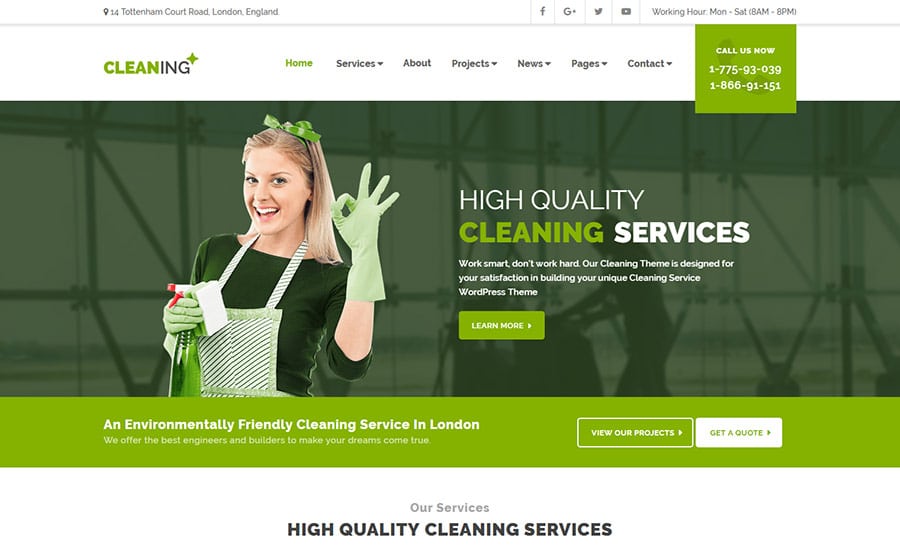 Cleaning - Purify Service WordPress Theme