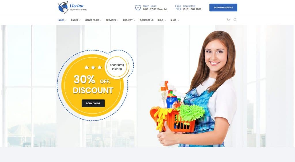 Clerina - Cleaning Services WordPress Theme