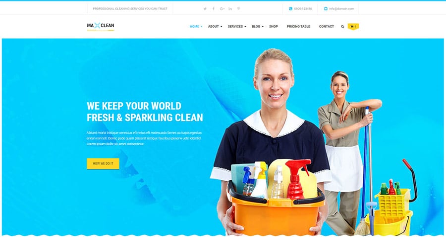 Max Cleaners & Movers - Cleaning Business Company WordPress Theme