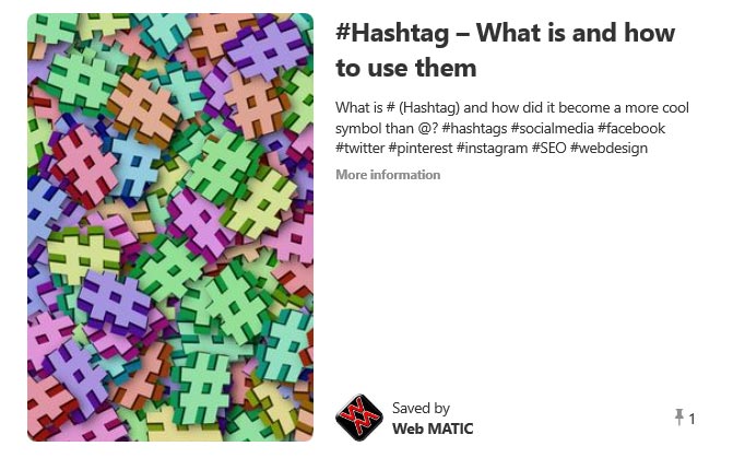 hashtag pinterest